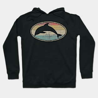 Dolphin Lovers, Funny Vintage Animal Lovers Design Hoodie